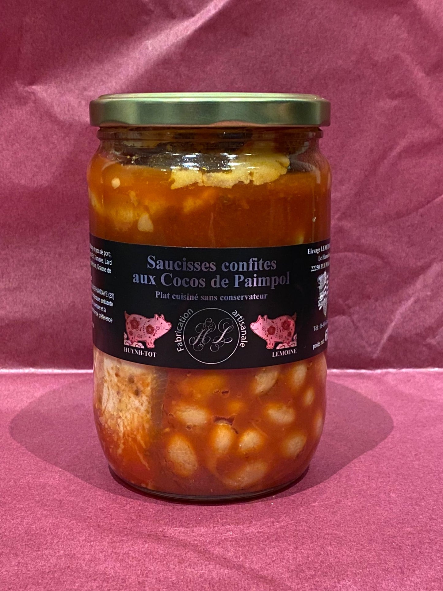Saucisses confites aux cocos de Paimpol